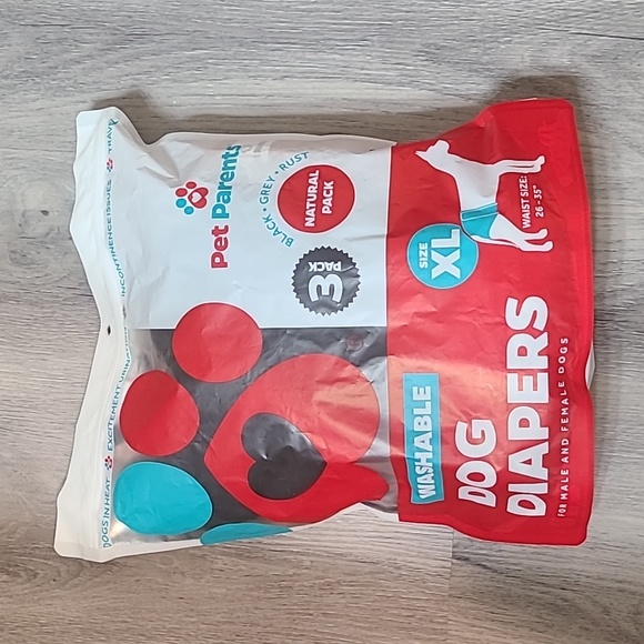 Pet Parents Other - Pet Parents Washable Dog Diapers 3 Pack Natural Colors, Size XL, NWT